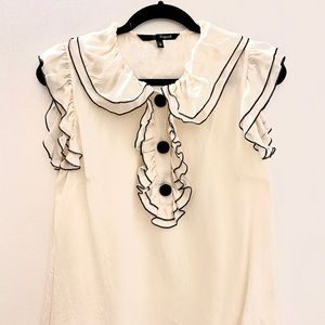 White silk blouse